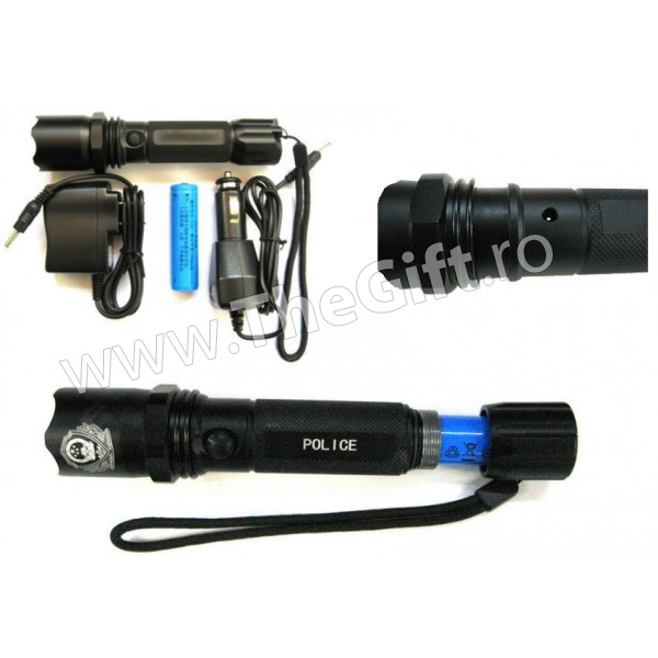 Lanterna Police 50W cu acumulator, LED luxeon si busola